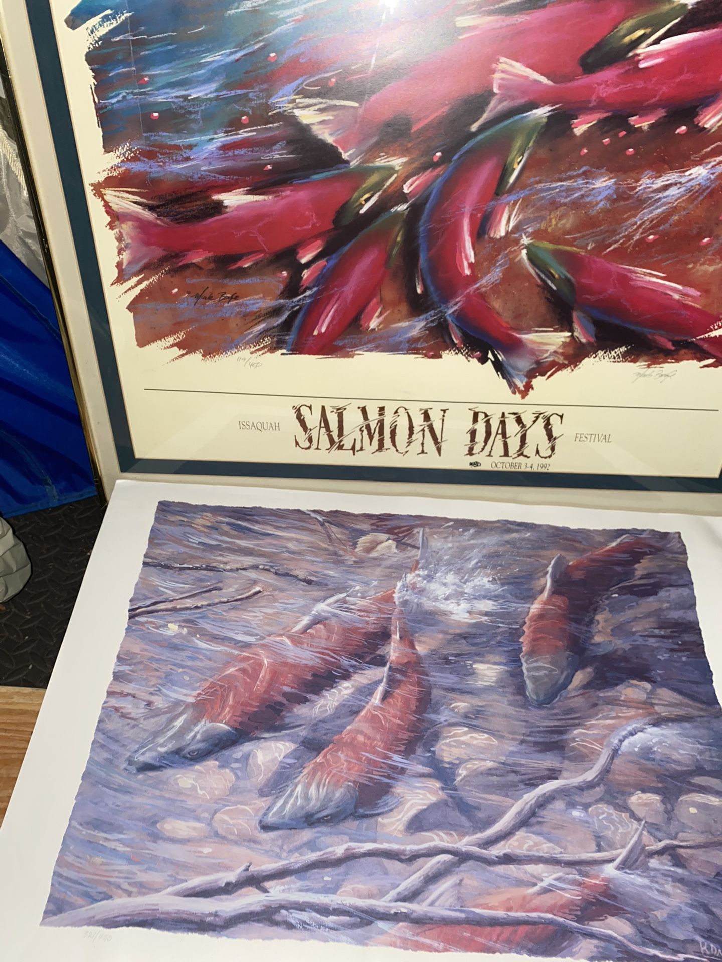 Issaquah Salmon day poster framed