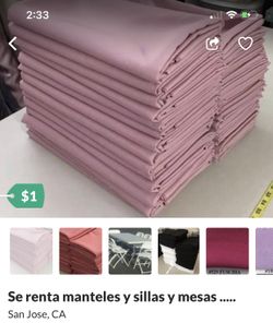 Se rentan sillas , manteles , mesas...