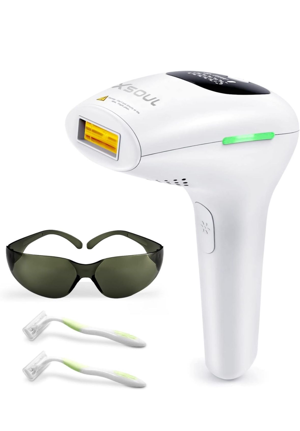 *NEW* XSOUL At-Home IPL Hair Removal for Women and Men Permanent Hair Removal 999,999 Flashes Painless for Use on Armpits Back Legs Arms Face Bikini