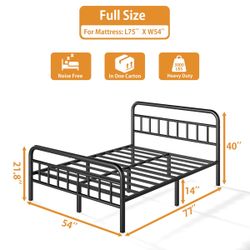 Platform Metal Bed Frame with Storage Space