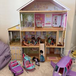 Doll House, Barbie Airplane, Barbie Helicopter, Barbie Jeep And Assorted Barbies