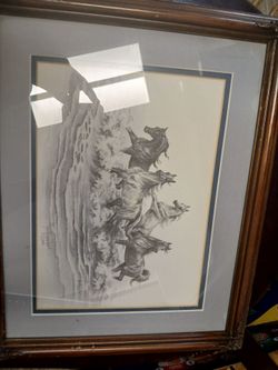 "Splashing" Hand Colored Painting by Sandy Saltonstall