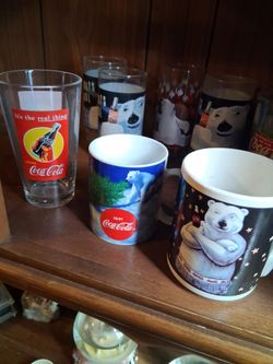 Coca-Cola Collectible Glasses and Mugs Set