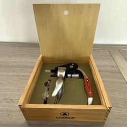 Laguiole metal and wood corkscrew NIB