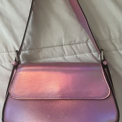 pink holographic bag 