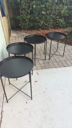 Four Black Tables Tray Style Gladom