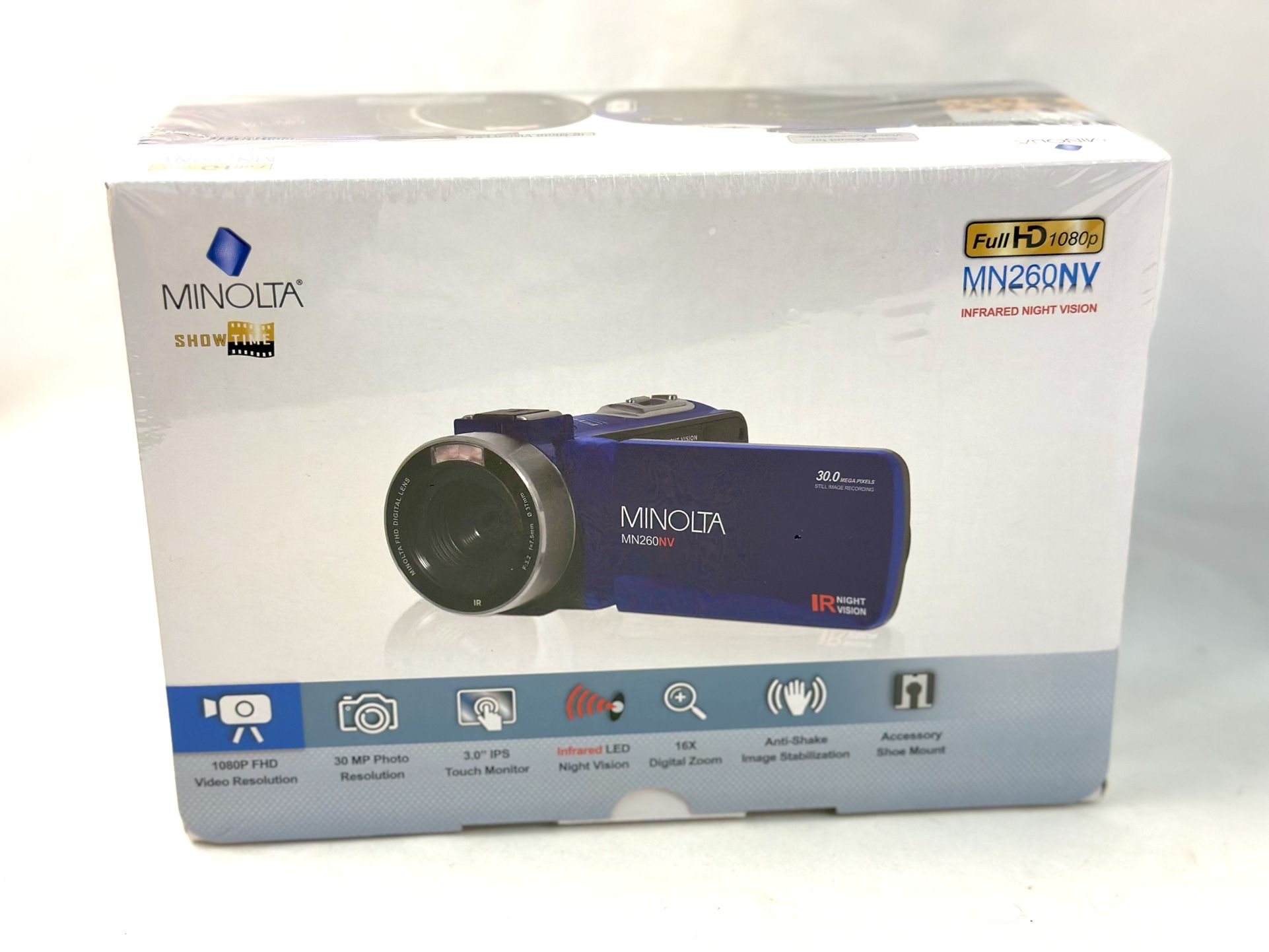 Minolta MN260NV 1080P Full HD IR Night Vision Camcorder, NEW/SEALED