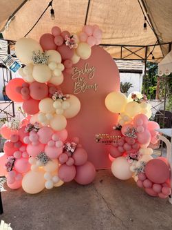 Baby In Bloom Baby Shower Balloon Decor
