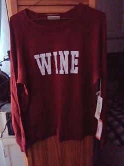 "WINE" Graphic Pullover