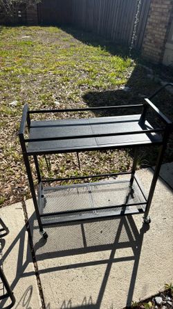 Rolling wine cart