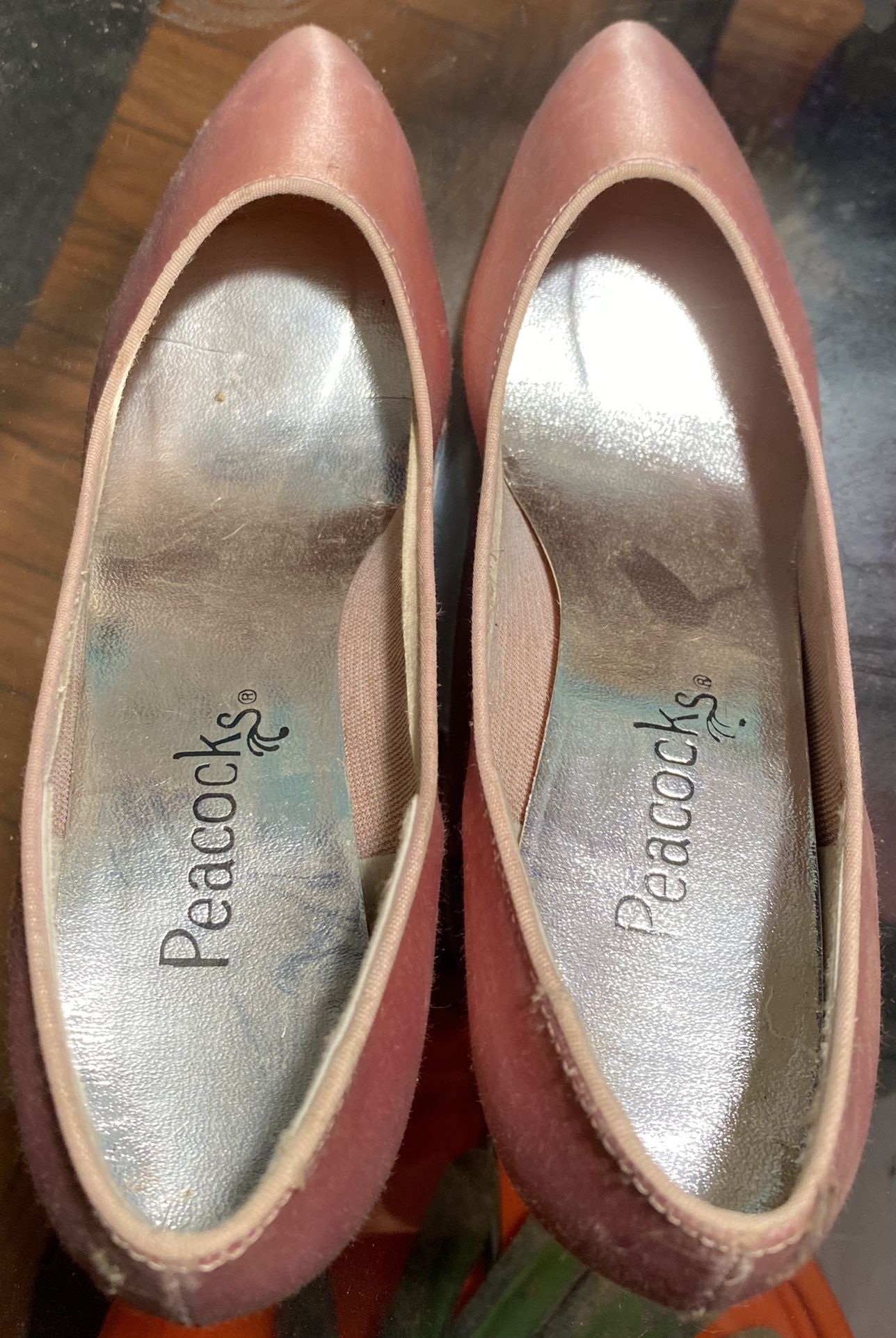 Peacocks Pink Heels Size 7.5