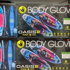 Body Glove Oasis 2 10’ Inflatable Stand Up YOGA Paddle Board Package