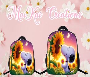 Sunflower snoopy custom backpack (READ DESCRIPTION)