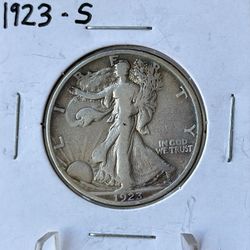 1923-S Walking Liberty Half Dollar Silver Coin