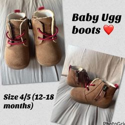 Baby Ugg Boots Size (12-18 Months Super Cute Used Only 2 Times ( Like New ) NO BOX $35 Firm Cash Or Zelle