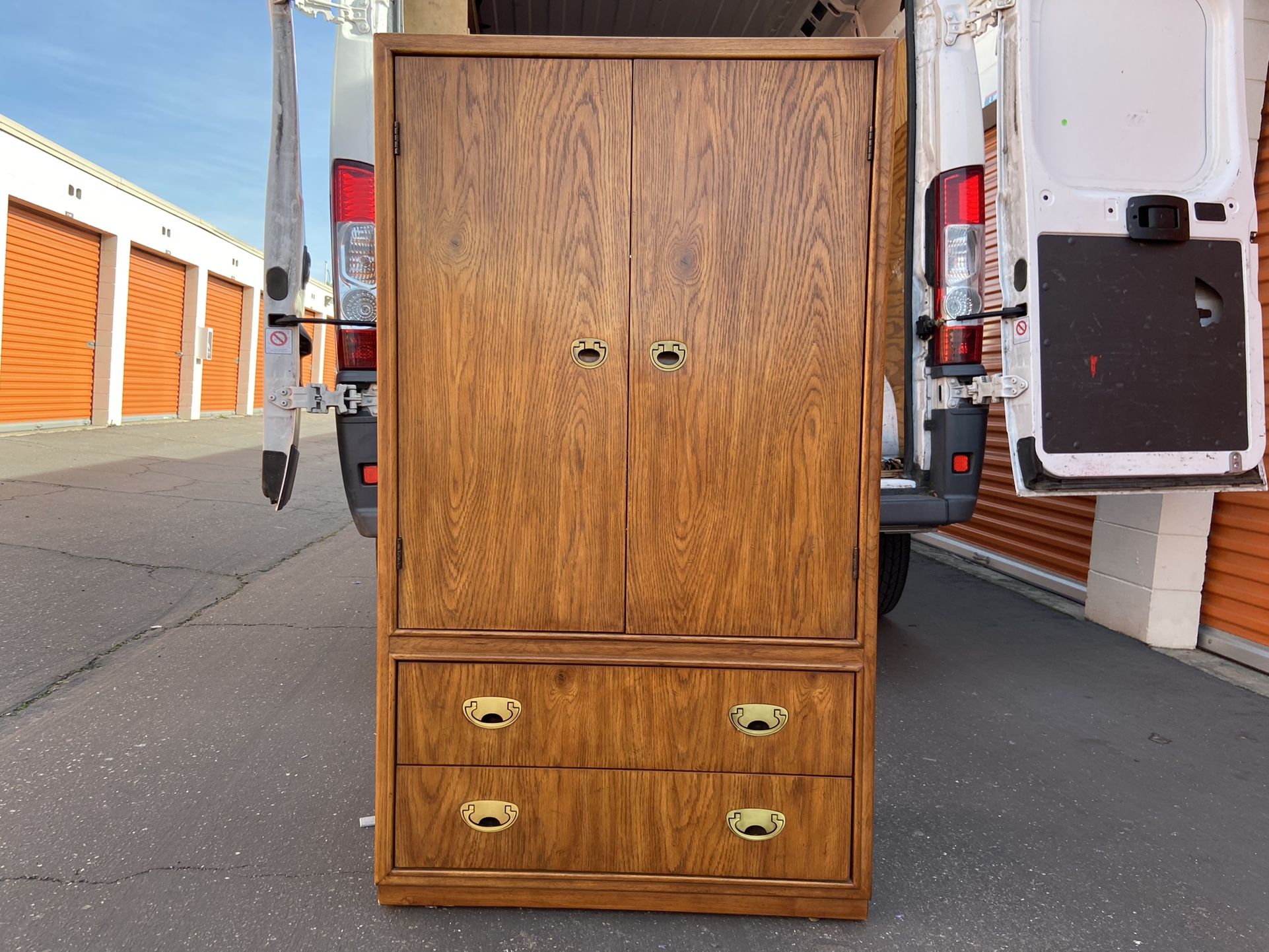 Vintage Drexel Collection Tv Armoire Storage Cabinet