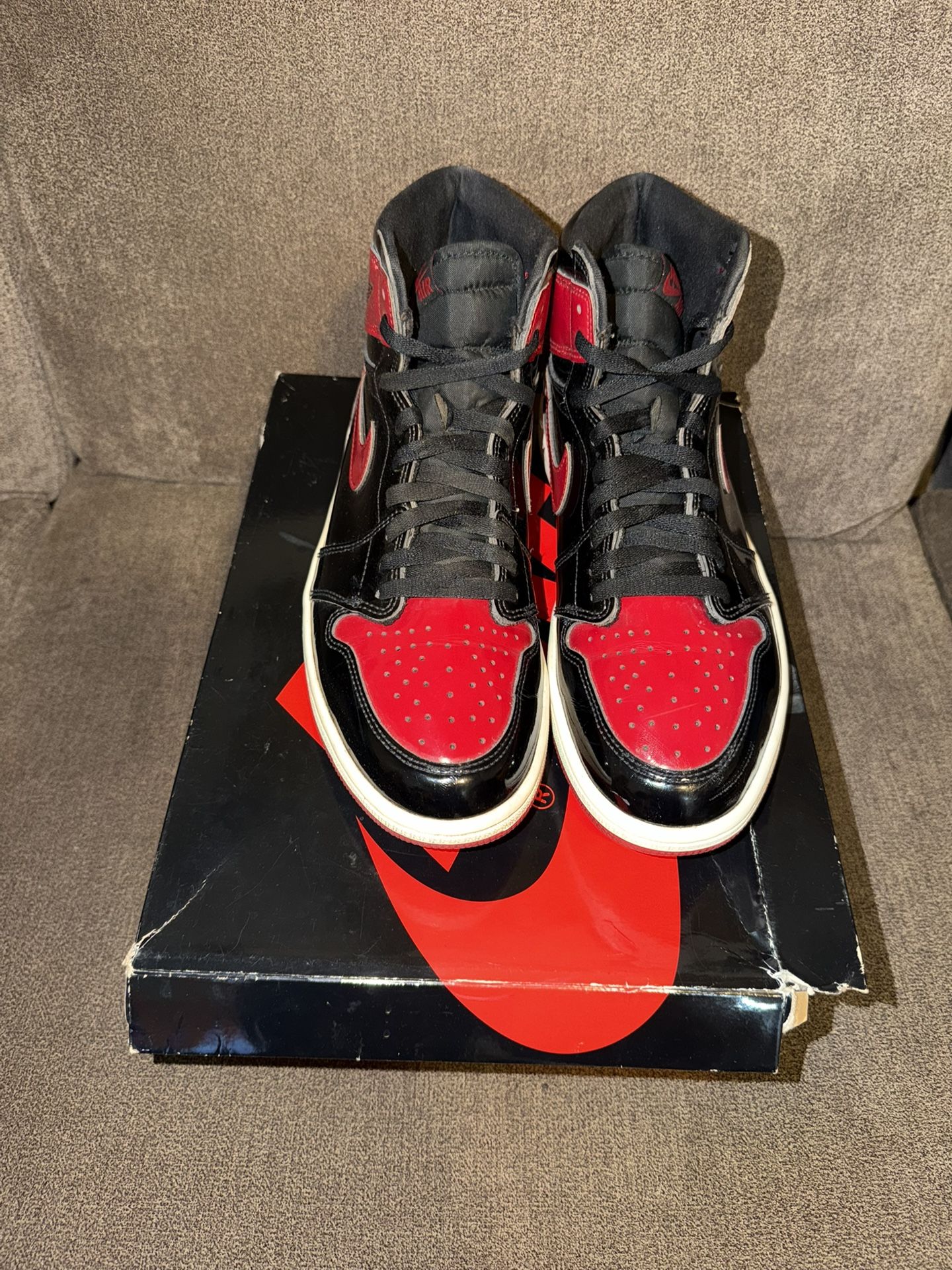 Size 10 - Jordan 1 Retro OG High Patent Bred