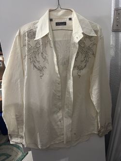 7 Diamonds Men's Button-Up Shirt Size L