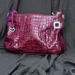 Brighton Red Crocodile Purse