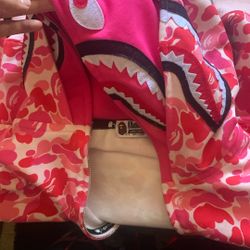 A Bathing Ape Hoodie Pink For Men Size L