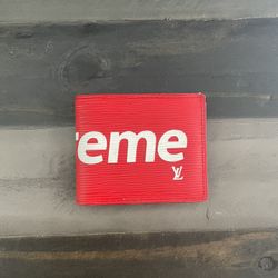 Louis Vuitton x Supreme Slender Red Epi Leather Wallet 