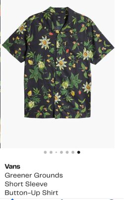 Men’s VANS “Greener Grounds” Tropical Print s/s button-up shirt