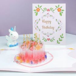 🎂 Ins-Fold 3D Birthday Cake Card Unfold a Surprise! A pop-up cake card that’s as sweet & Instagrammable as the real thing. ✨ 