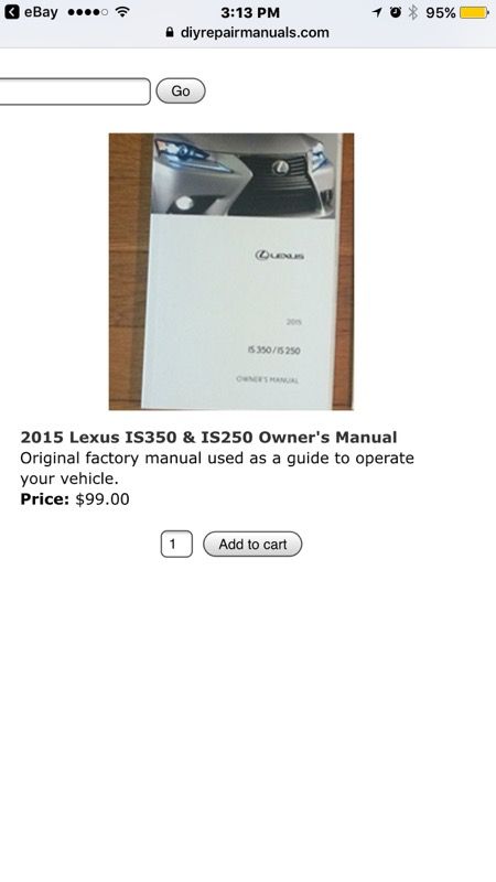 2015 IS 250 sport Lexus Manuel