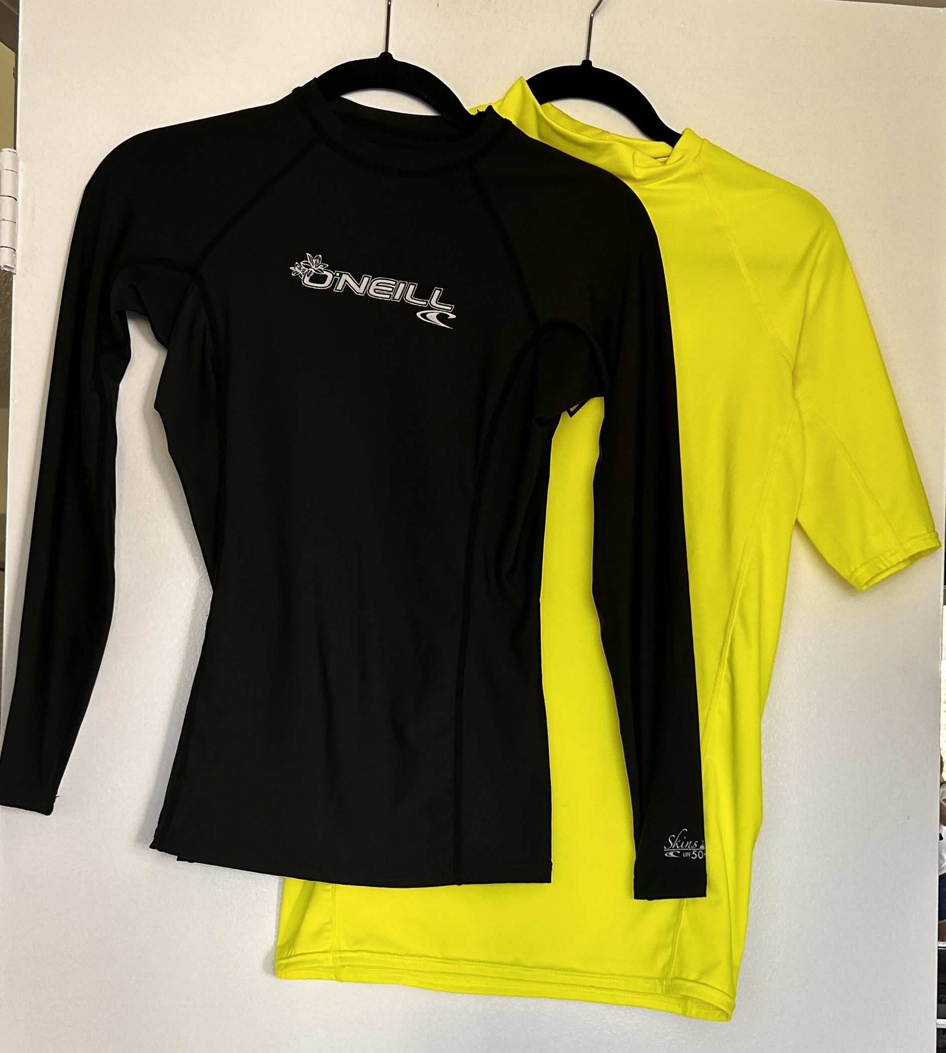 O'Neill Black and Yellow Rash Guards