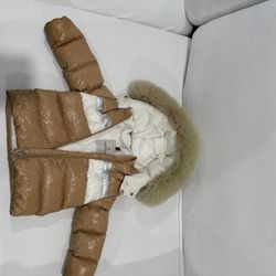 Moncler Toddler Hooded Faux Fur Down Jacket