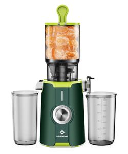 LINKChef / Rush Clear Cold Press Juicer, Masticating Juicer Machines with No-Prep 4.35" Feed Chute fits Whole Fruits & Vegetables, LINKChef Easy to Cl