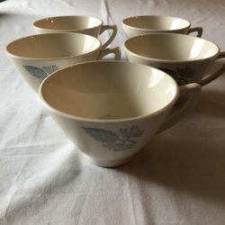 Set Of 5 Blue Spruce Coffee Mugs, MCM USA 
