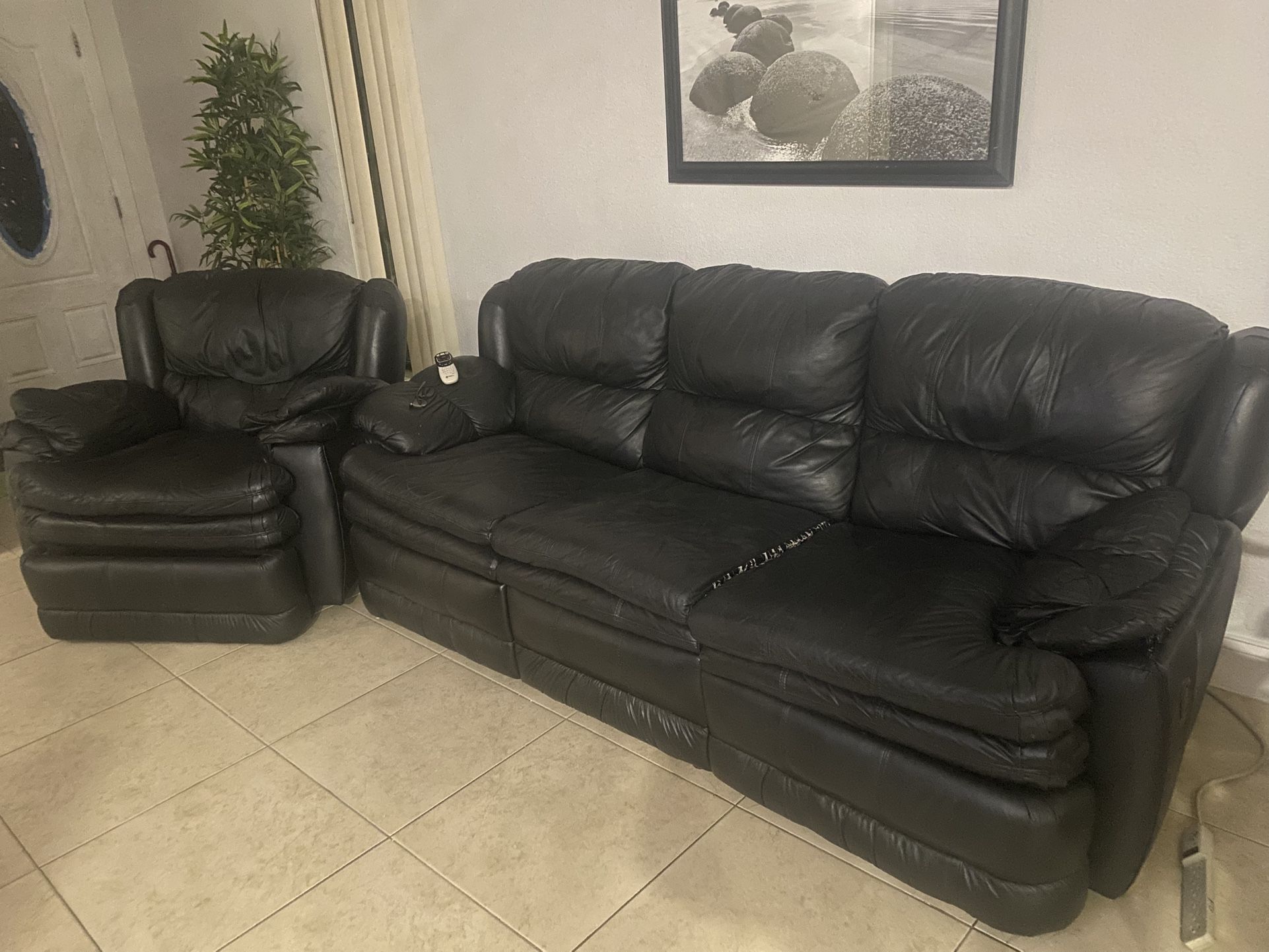 Recliner With Sofa Set