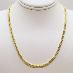 20” 2.5mm 10k Gold Franco Link Necklace