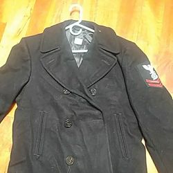 Navy pea coat