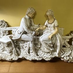 Vintage French Country Victorian Courtship Plaque
