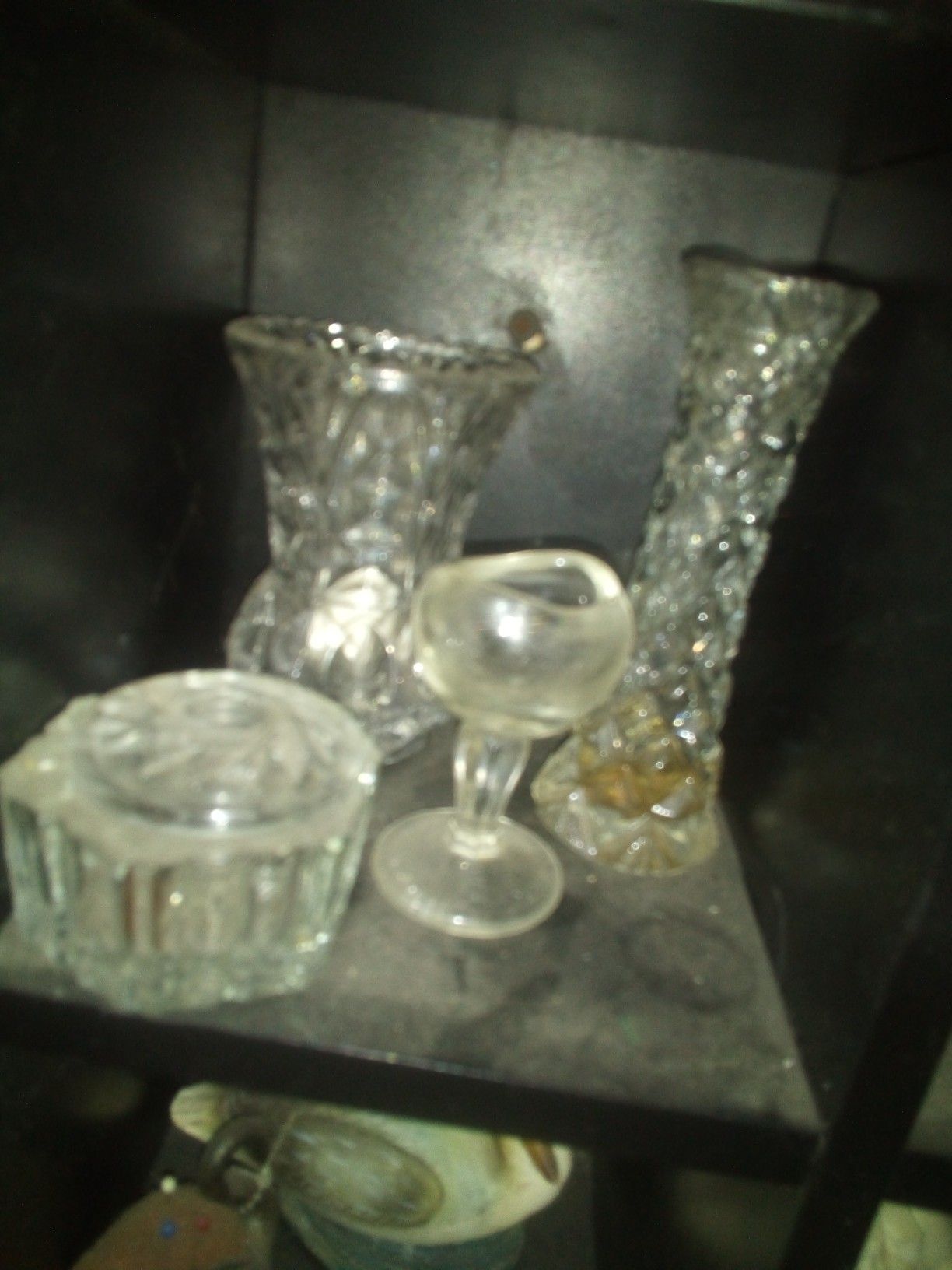 vintage crystal chochkies Or brick n brack