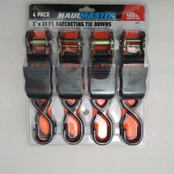 1" + 15" RATCHETING Tie Down ( 4 Pack )