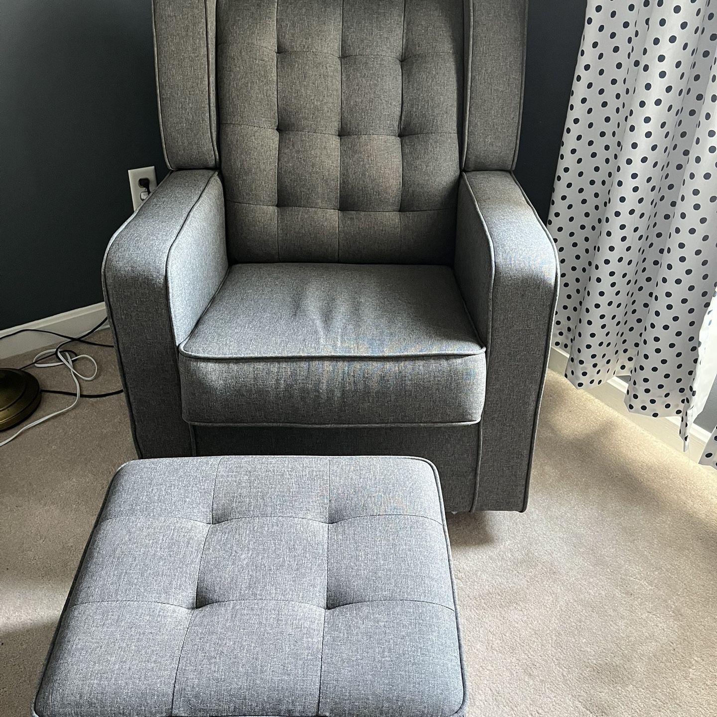 Delta Children Milan Rocking Swivel Gliding Chair with Ottoman for Sale in Bethel Park PA OfferUp