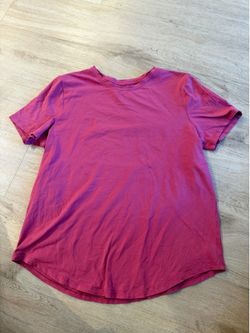 Lululemon Pink Crew Neck Short Sleeve T-Shirt, Size 10