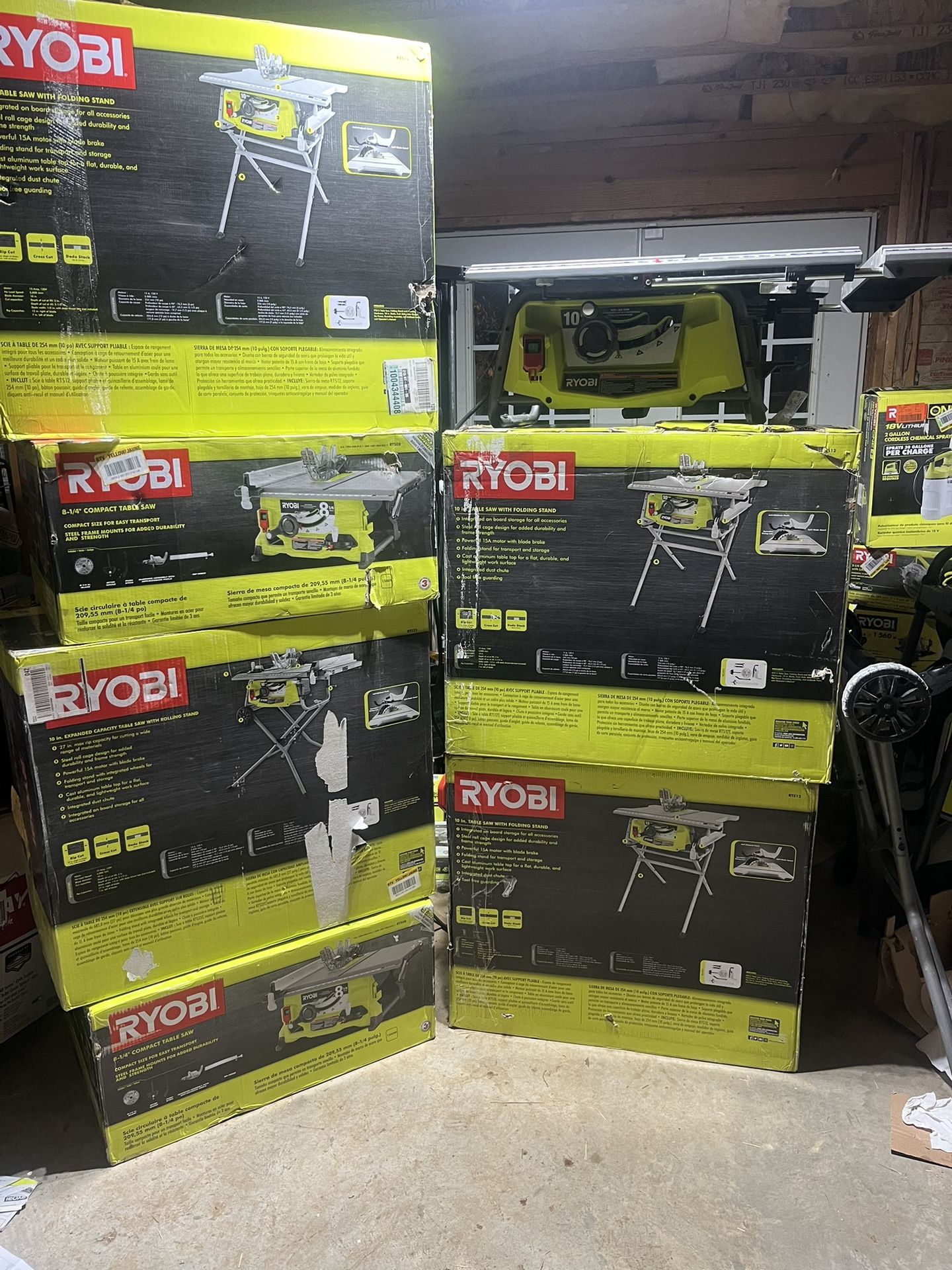 RYOBI TABLE SAW BLOWOUT SALE!!! 8 1/4, 10 And 10 Inch Expanded New And Used For Sale!!!