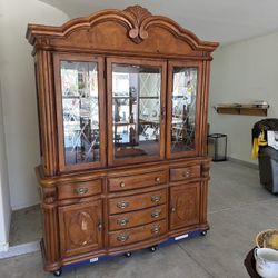 Wooden Hutch Display Case
