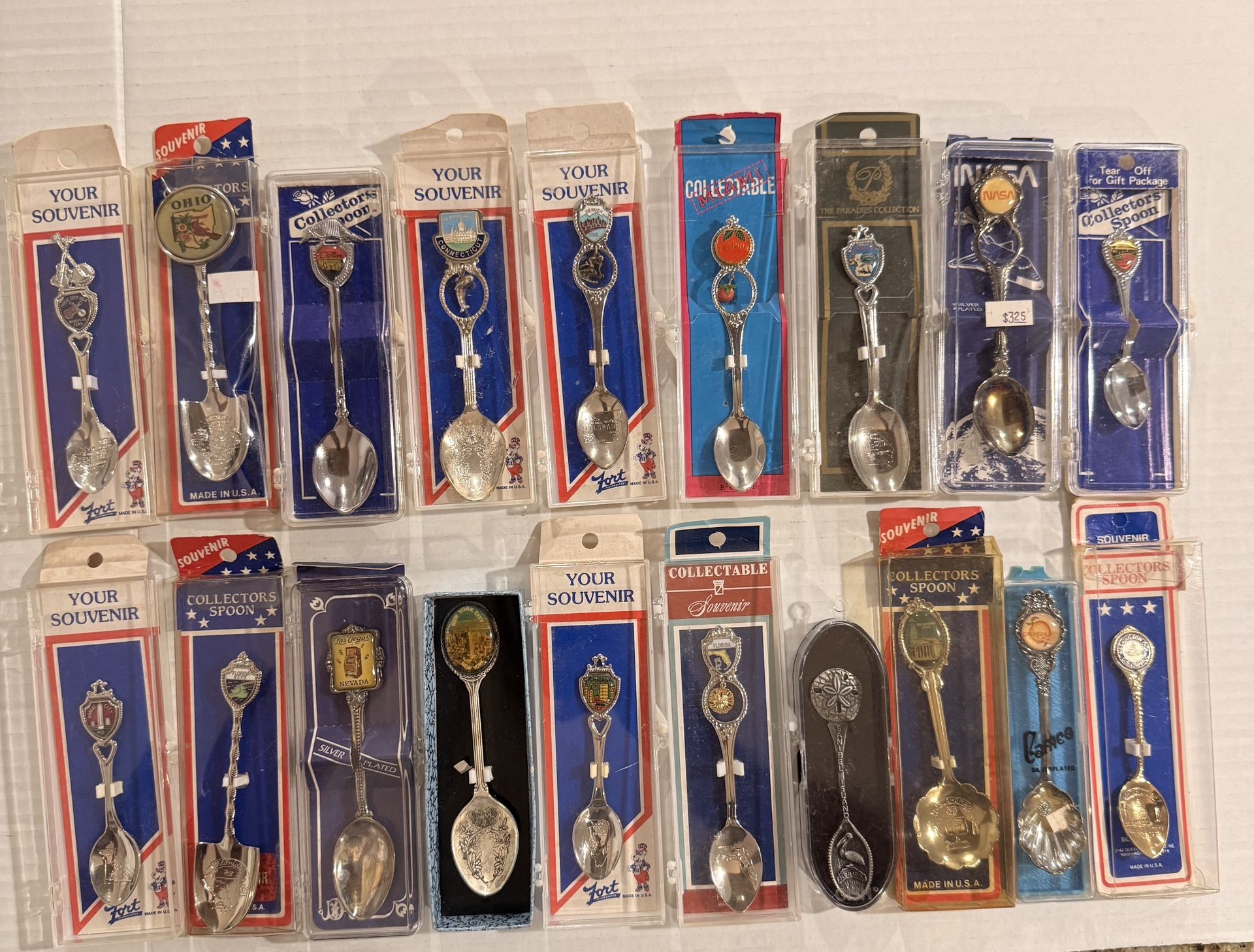 Vintage Collectible USA States Spoon lot