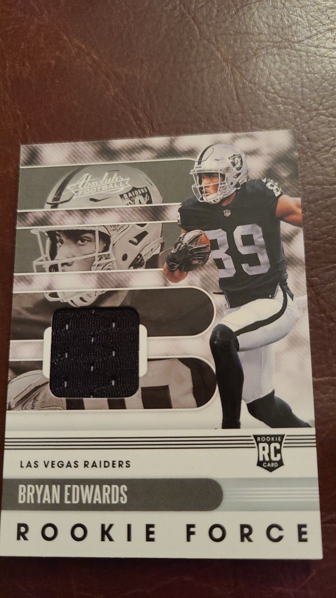 Bryan Edwards LV Raiders Rookie Memorabilia Patch