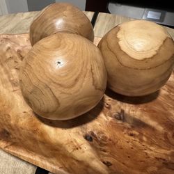 The 3  wood balls (bowl not included )  set $10