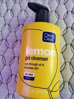 NEW Clean & Clear Lemon Gel Cleanser Oil-Free Vitamin C 7.5oz