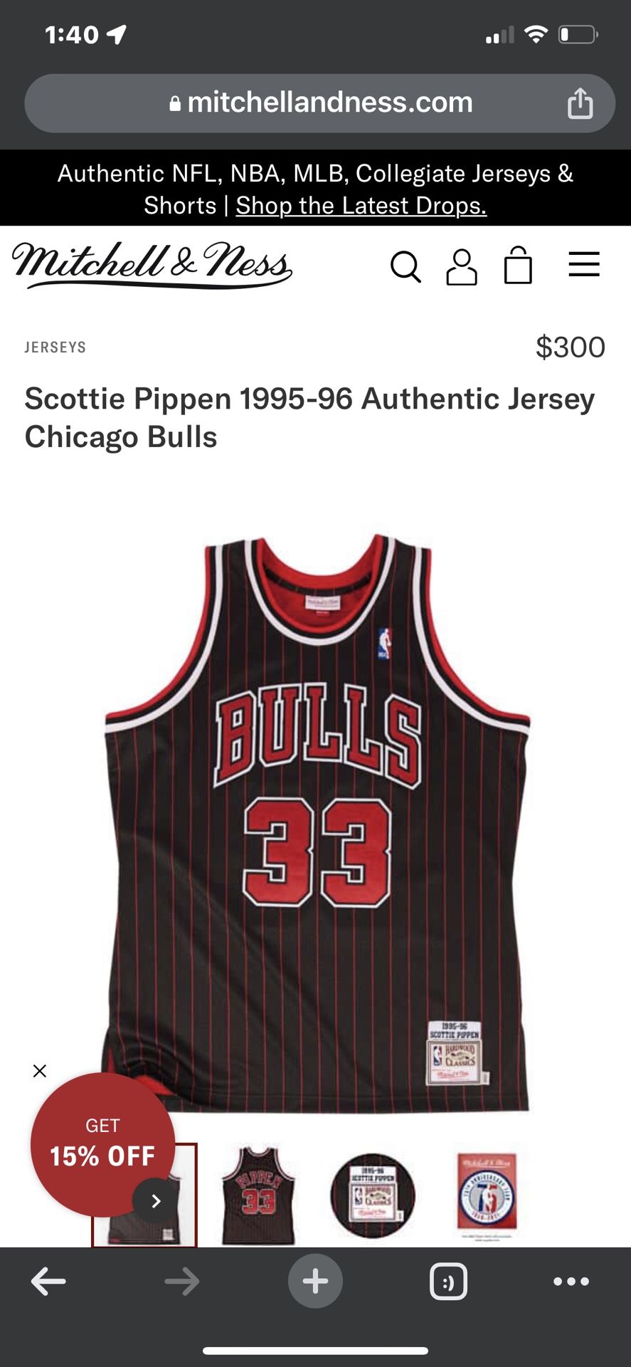 Scottie pippen Jersey 95-96