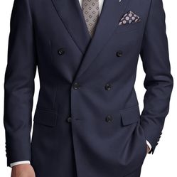 Mens Suits Double Breasted Suit Men Slim Fit 2 Piece Wedding Prom Double Breasted Blazer Groom Suit Pants Sets