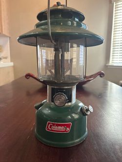 Coleman 228H Double Mantle “Big Hat” Gas Camping Lantern Made In USA 1974