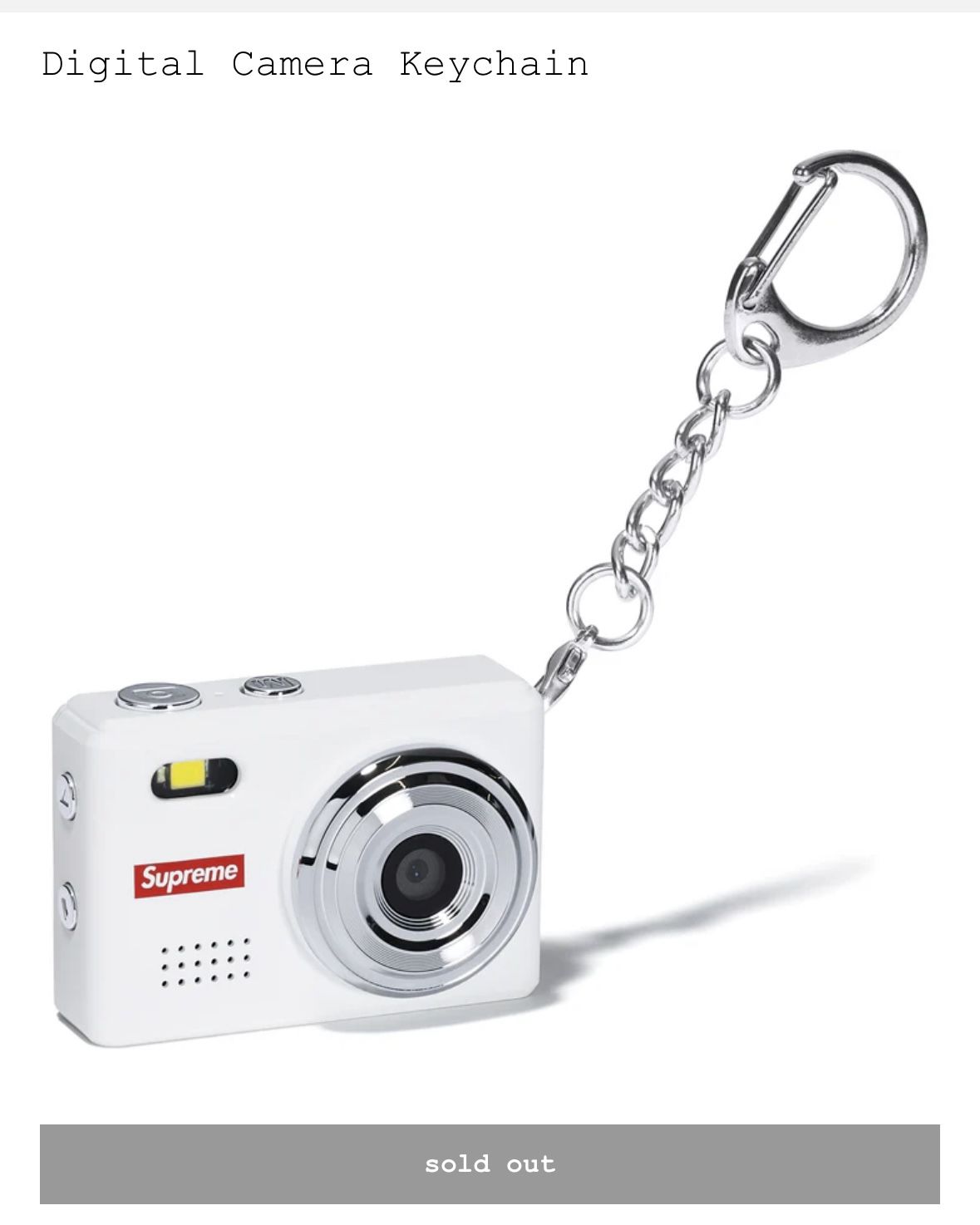 Supreme Mini Camera Keychain